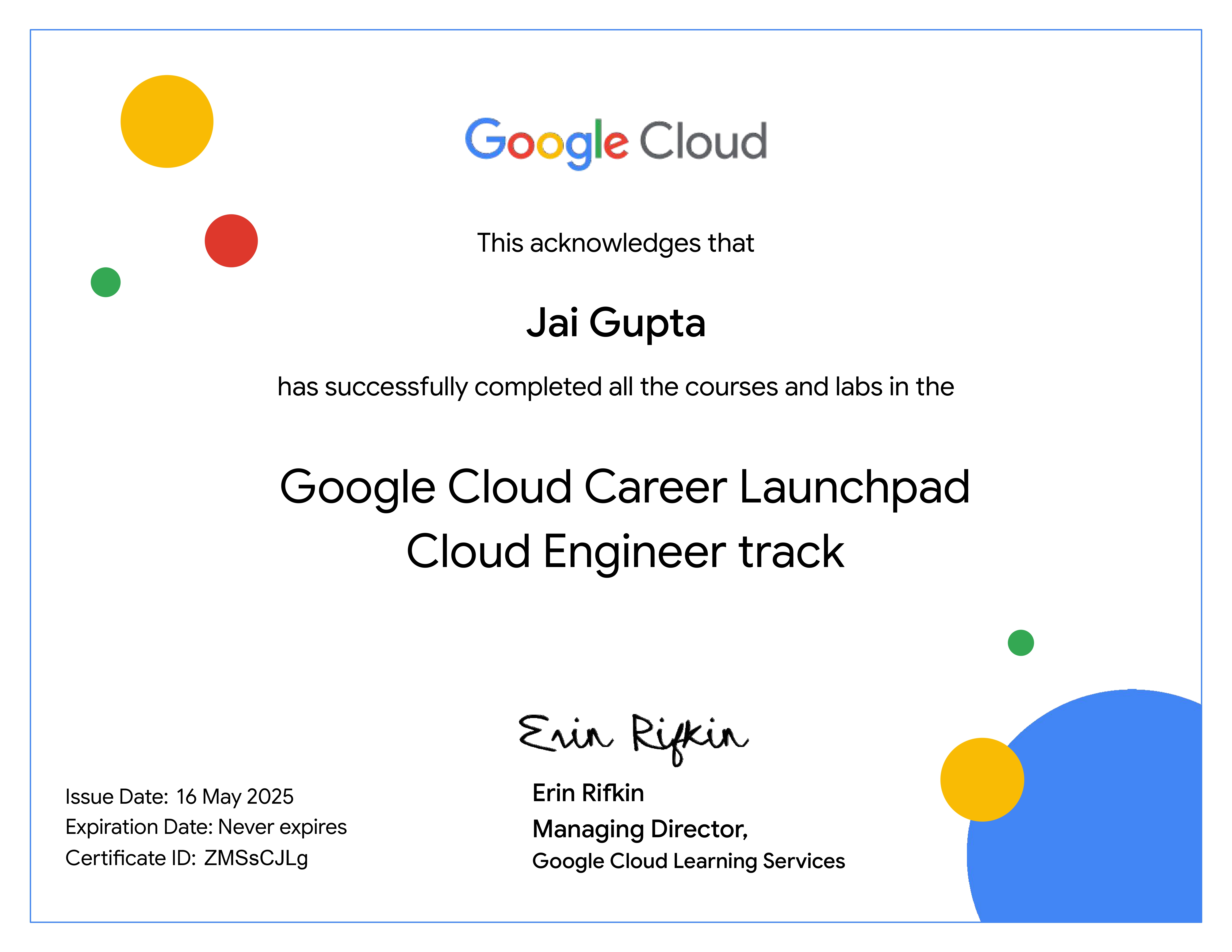 Google Cloud Engineer
